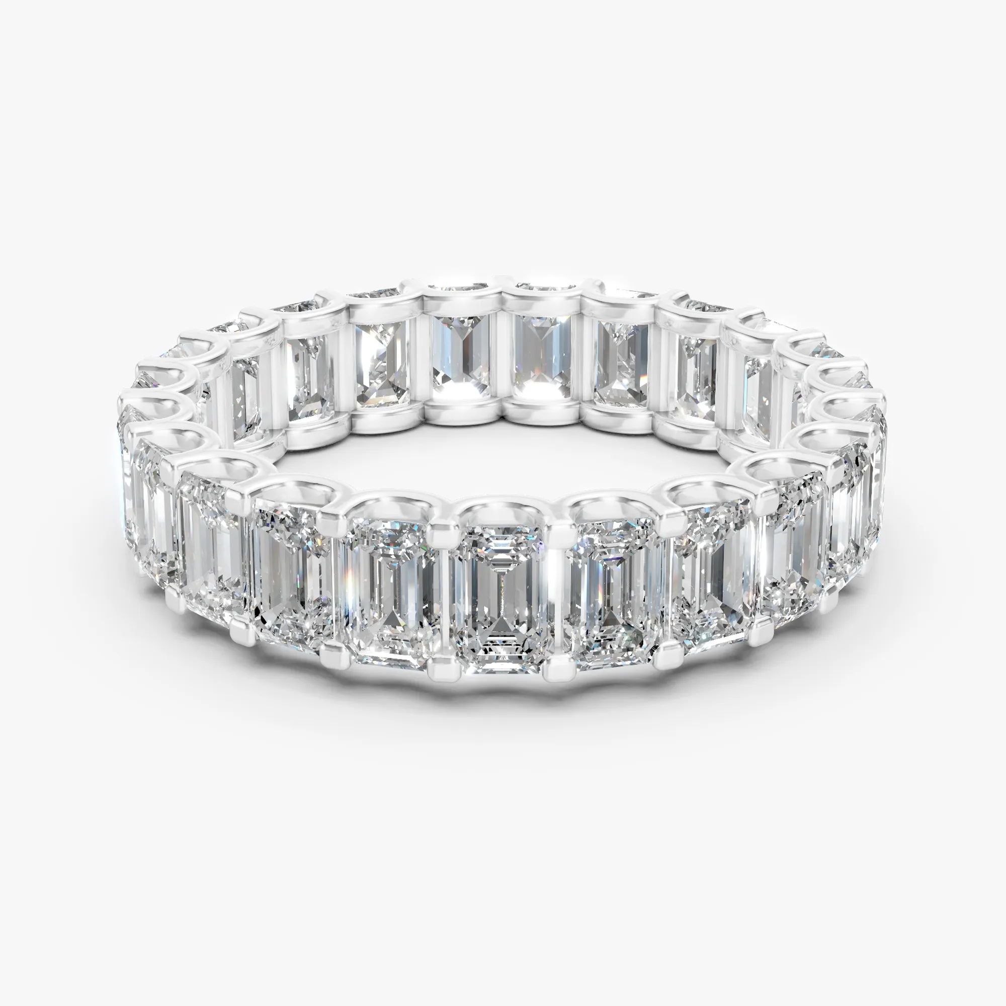 Orion emerald eternity band, view 3, enlarged