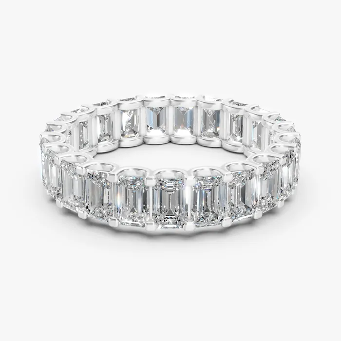 Orion emerald eternity band, view 3