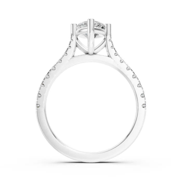 Aura grandiose marquise solitaire ring, view 2
