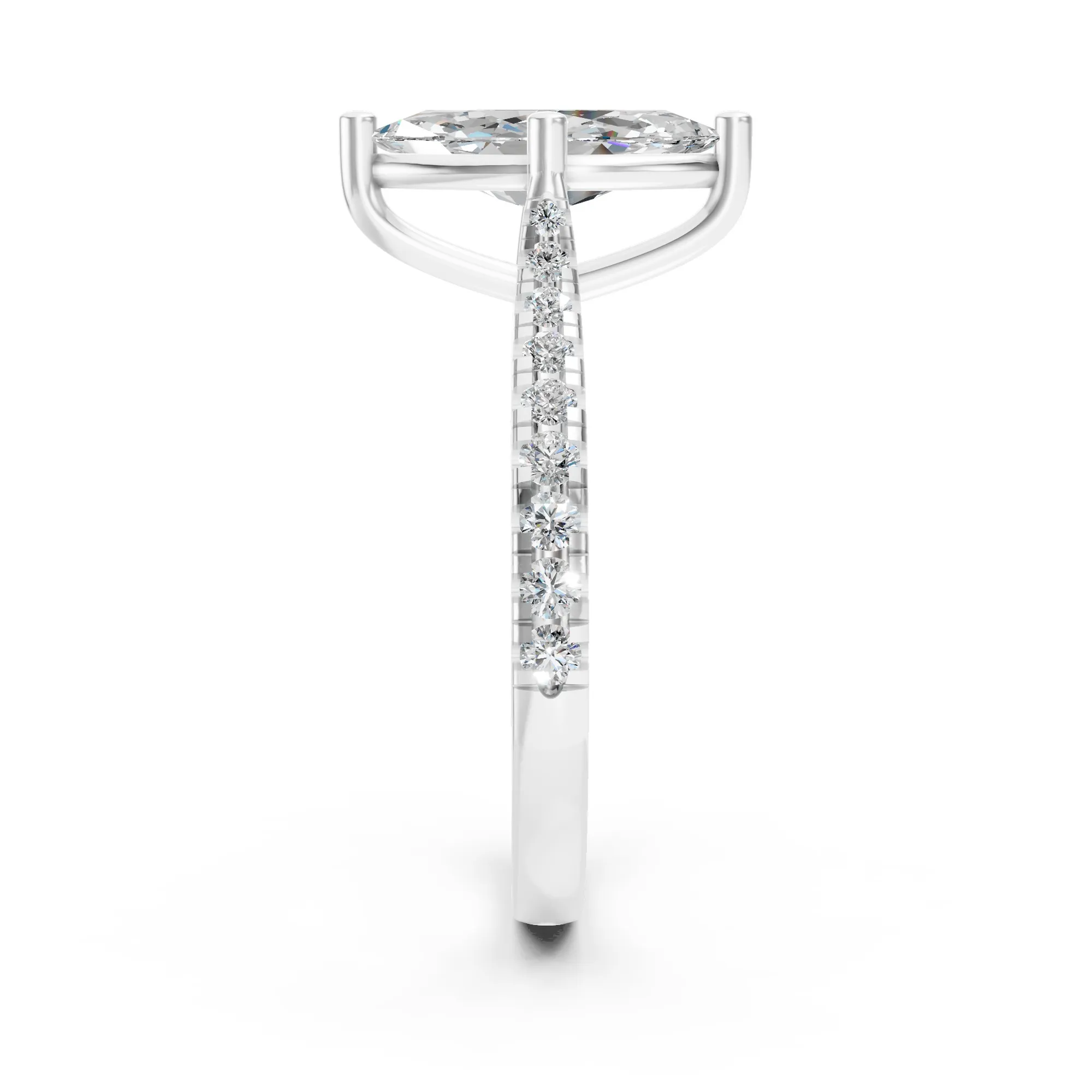 Aura grandiose marquise solitaire ring, view 4, enlarged