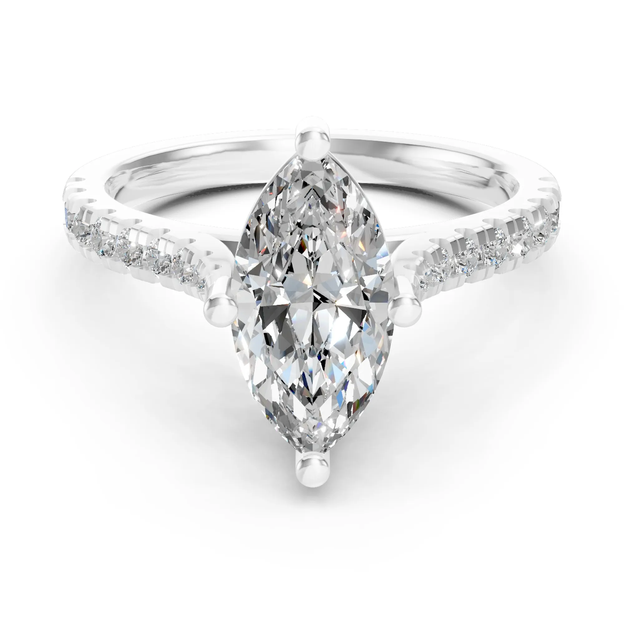 Aura grandiose marquise solitaire ring, view 1, enlarged