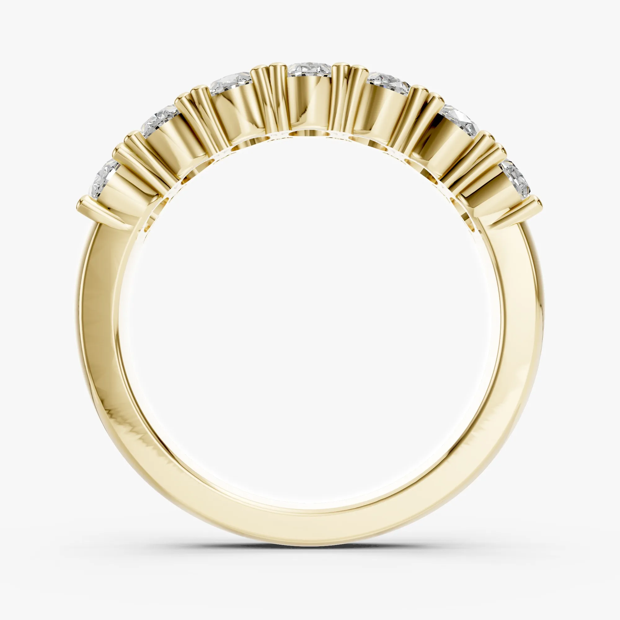 Caelum half-eternity oval band, view 2, enlarged