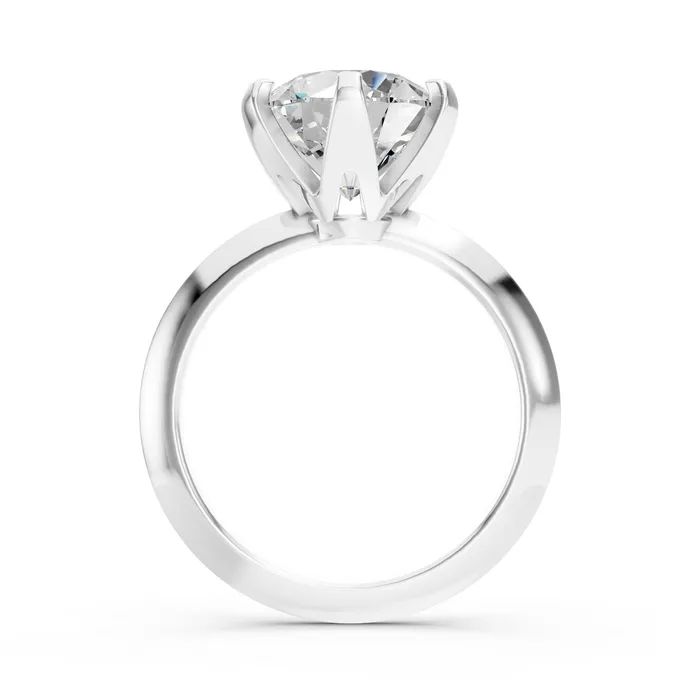 Vega round solitaire ring, view 2