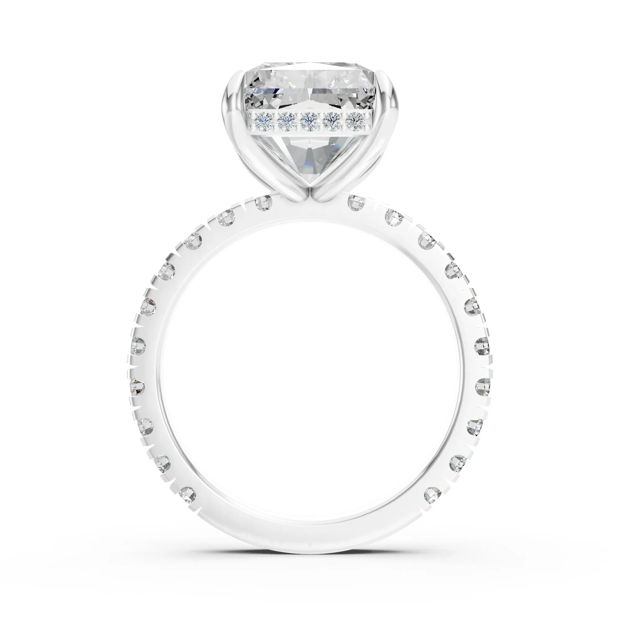 Aura radiant solitaire ring, view 2, enlarged