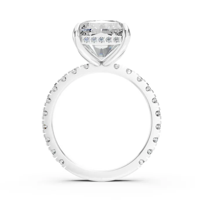 Aura radiant solitaire ring, view 2