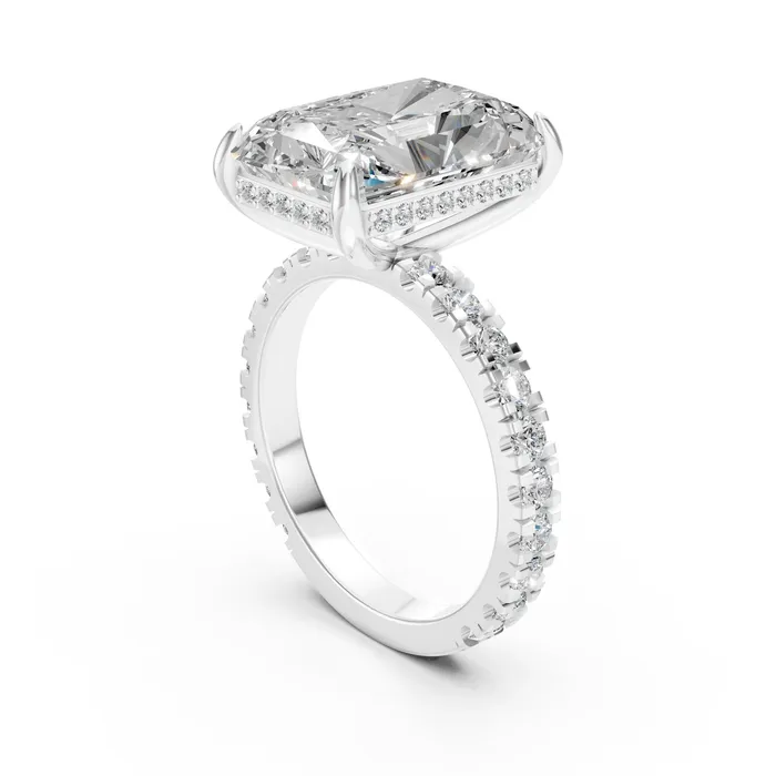 Aura radiant solitaire ring, view 3