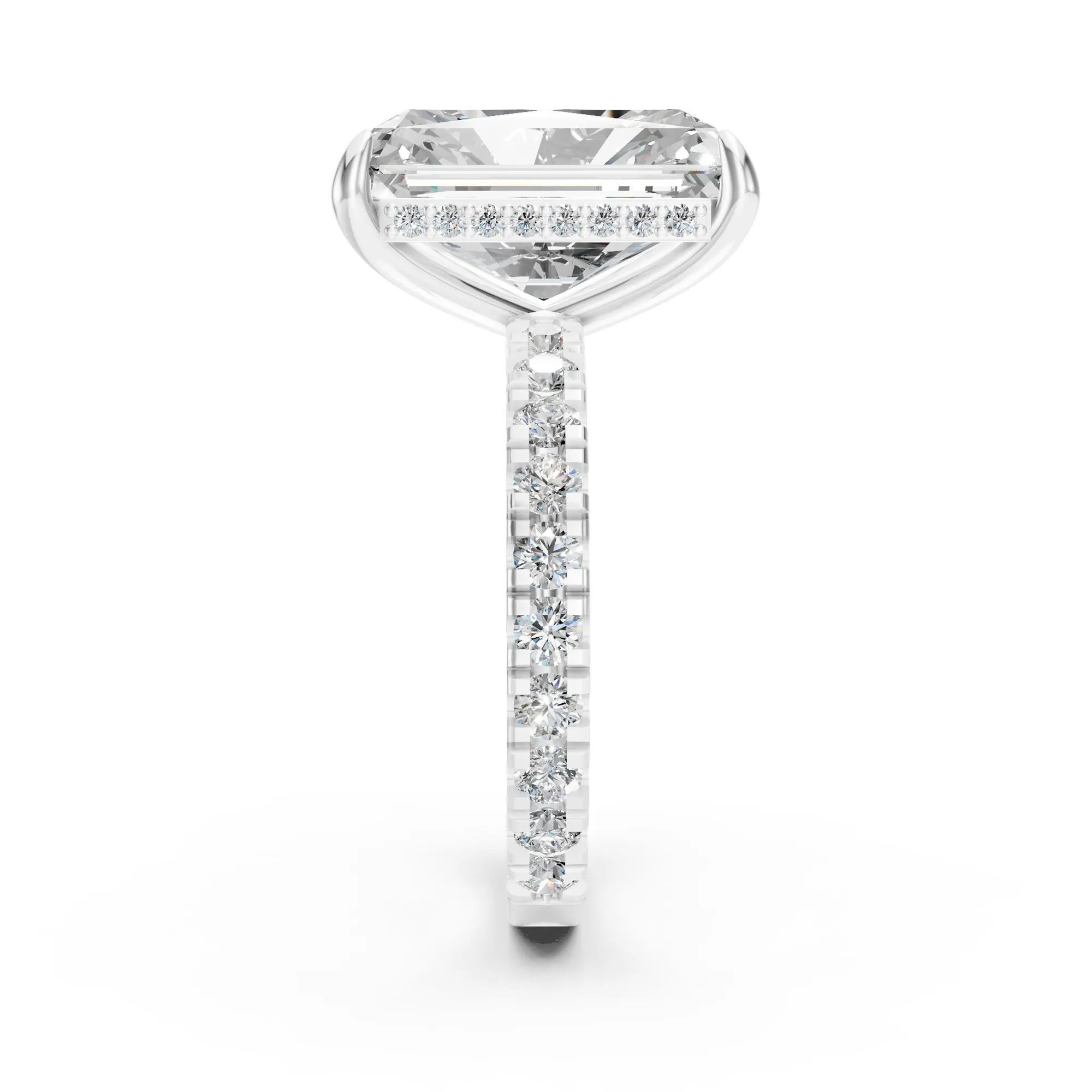 Aura radiant solitaire ring, view 4, enlarged