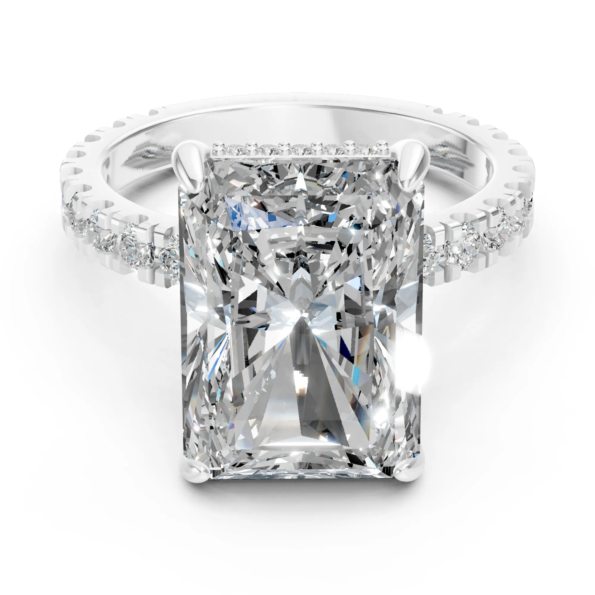 Aura radiant solitaire ring, view 1, enlarged