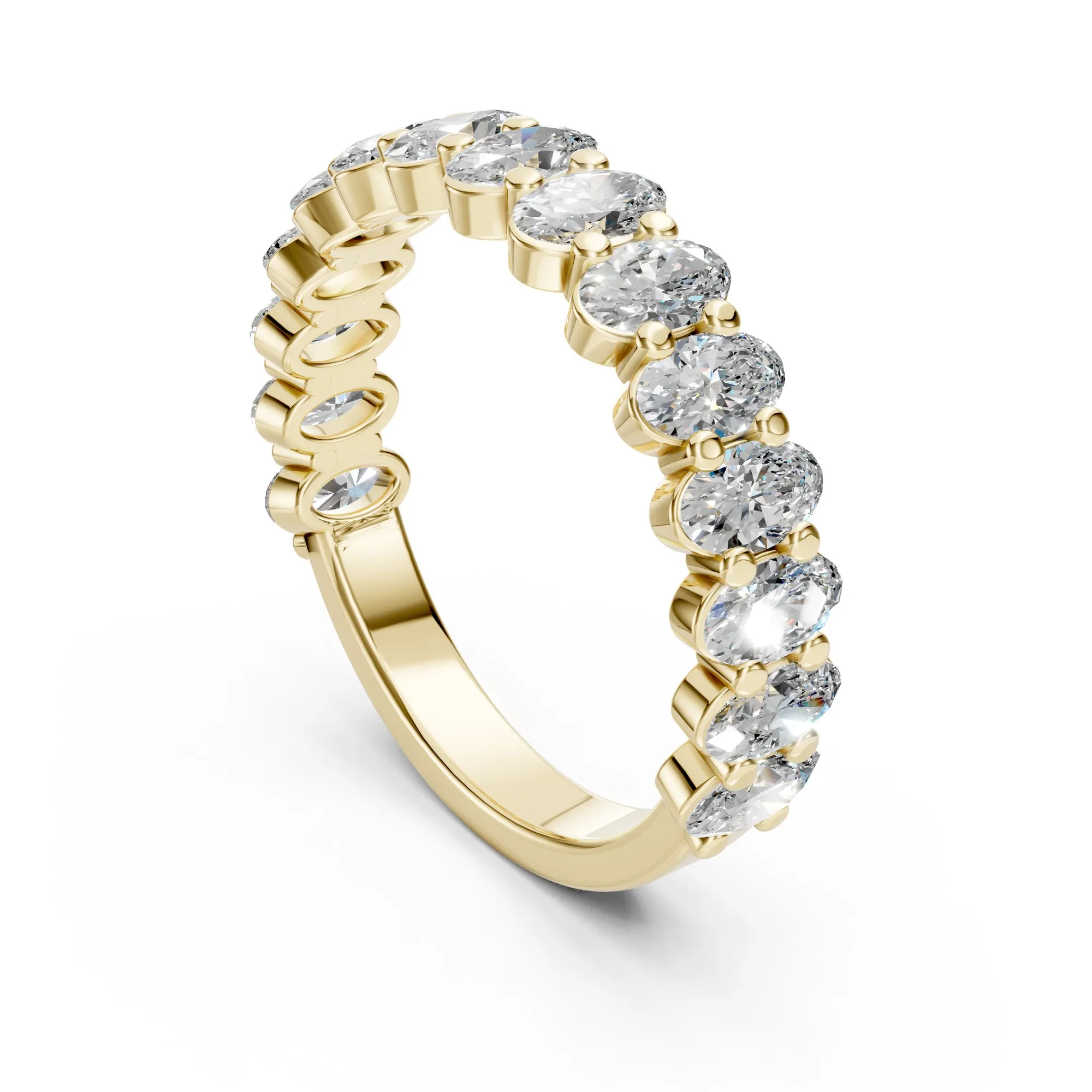 Caelum half-eternity petite band, view 1, enlarged
