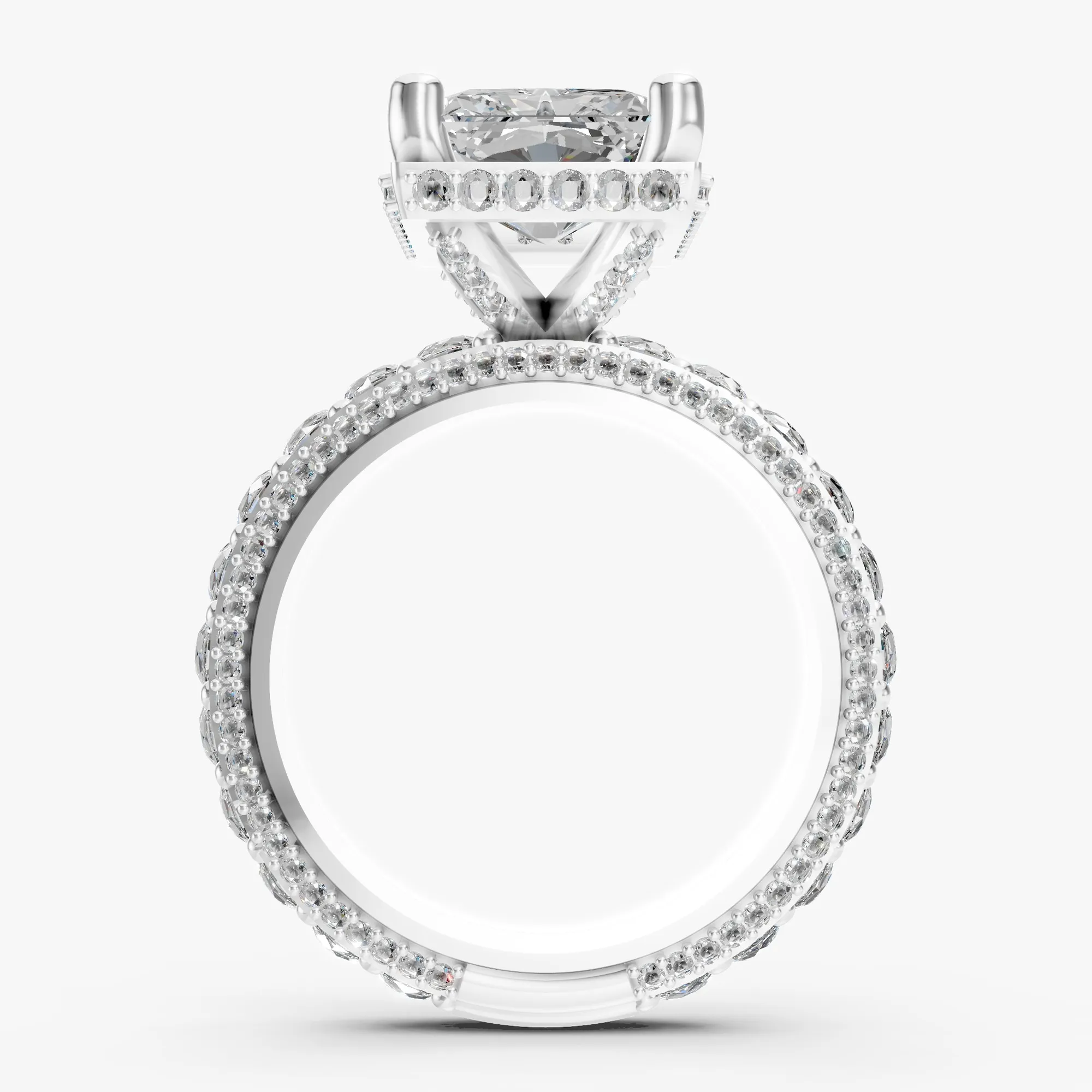 Aura grandiose radiant solitaire ring, view 2, enlarged