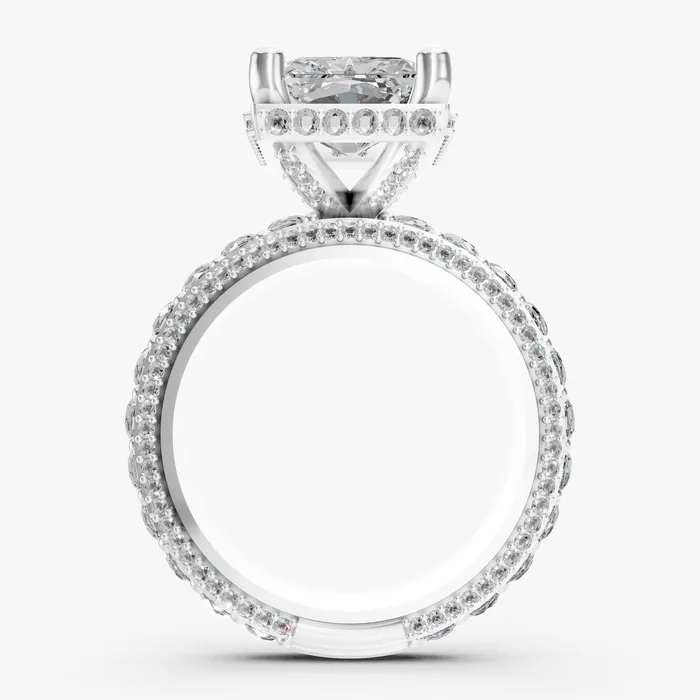 Aura grandiose radiant solitaire ring, view 2