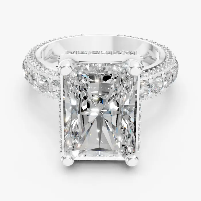 Aura grandiose radiant solitaire ring, view 4