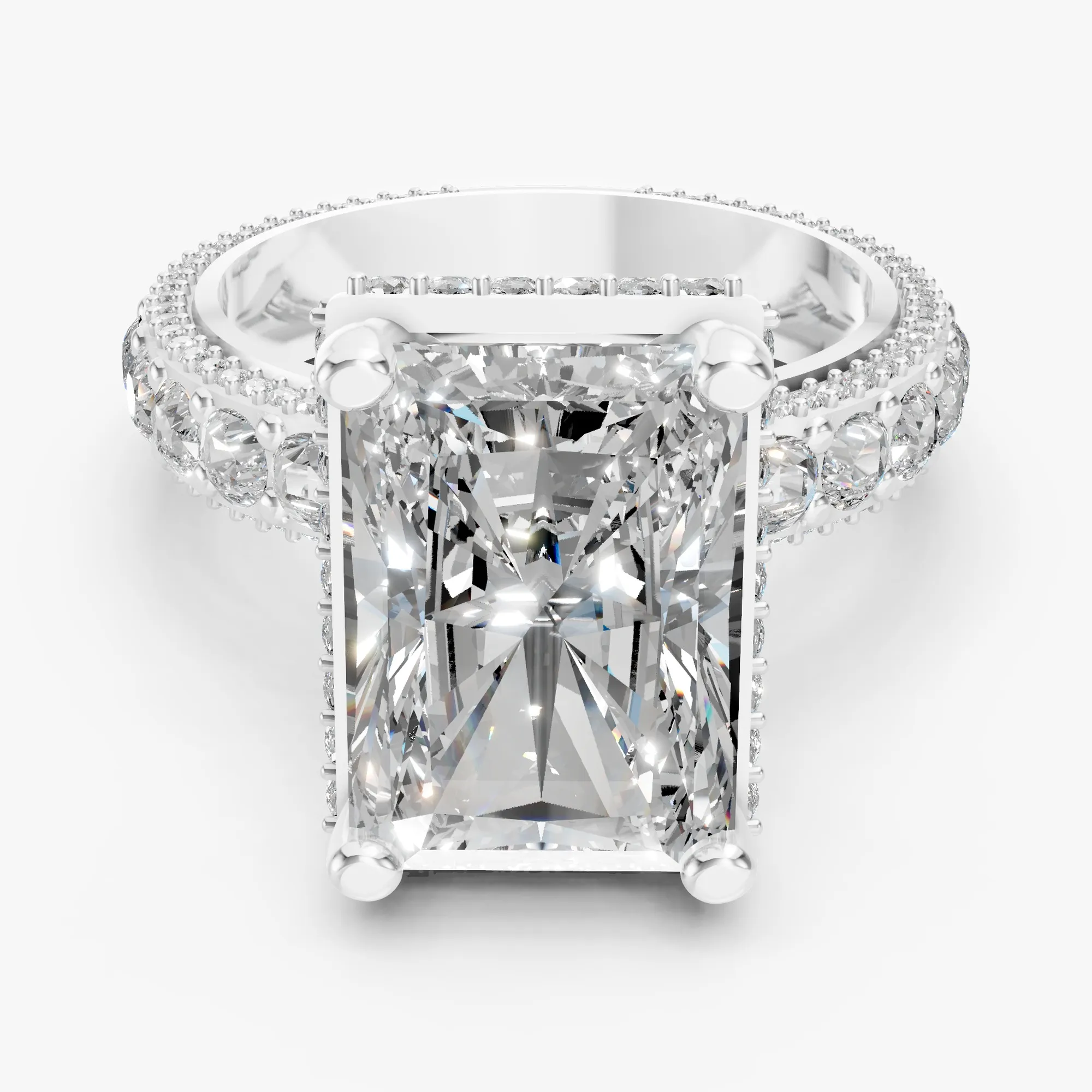 Aura grandiose radiant solitaire ring, view 4, enlarged