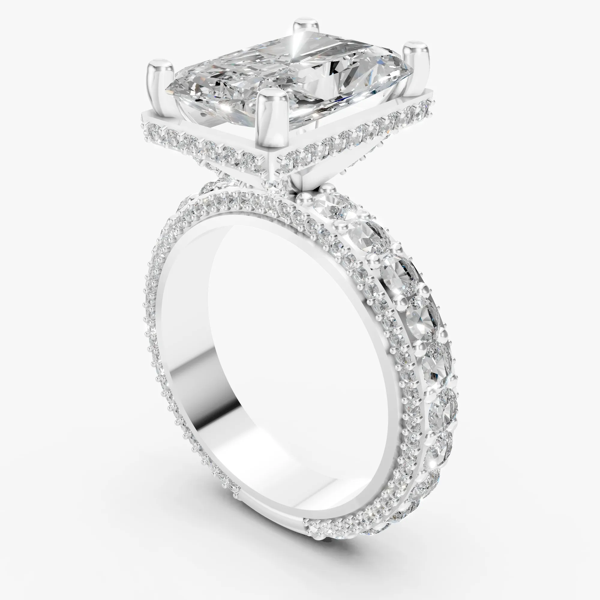 Aura grandiose radiant solitaire ring, view 1, enlarged