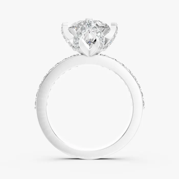 Aura grandiose oval solitaire ring, view 2
