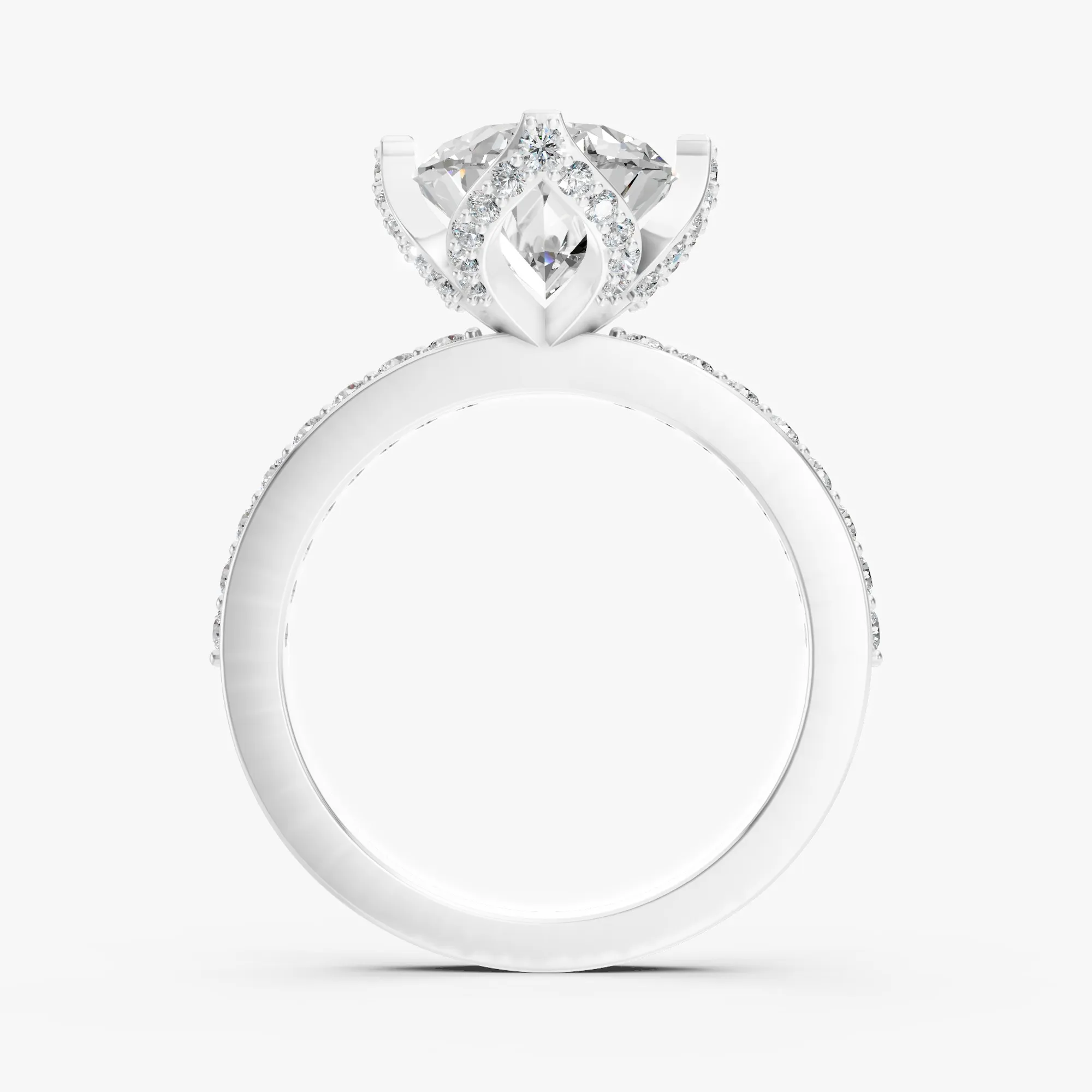 Aura grandiose oval solitaire ring, view 2, enlarged