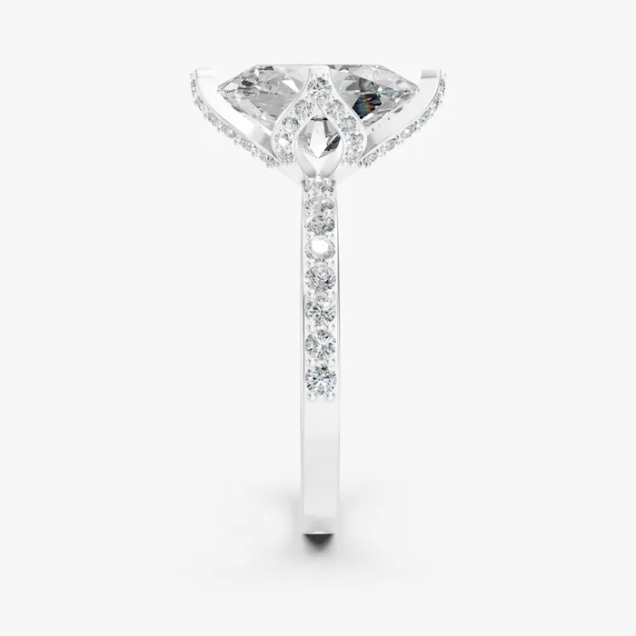 Aura grandiose oval solitaire ring, view 3