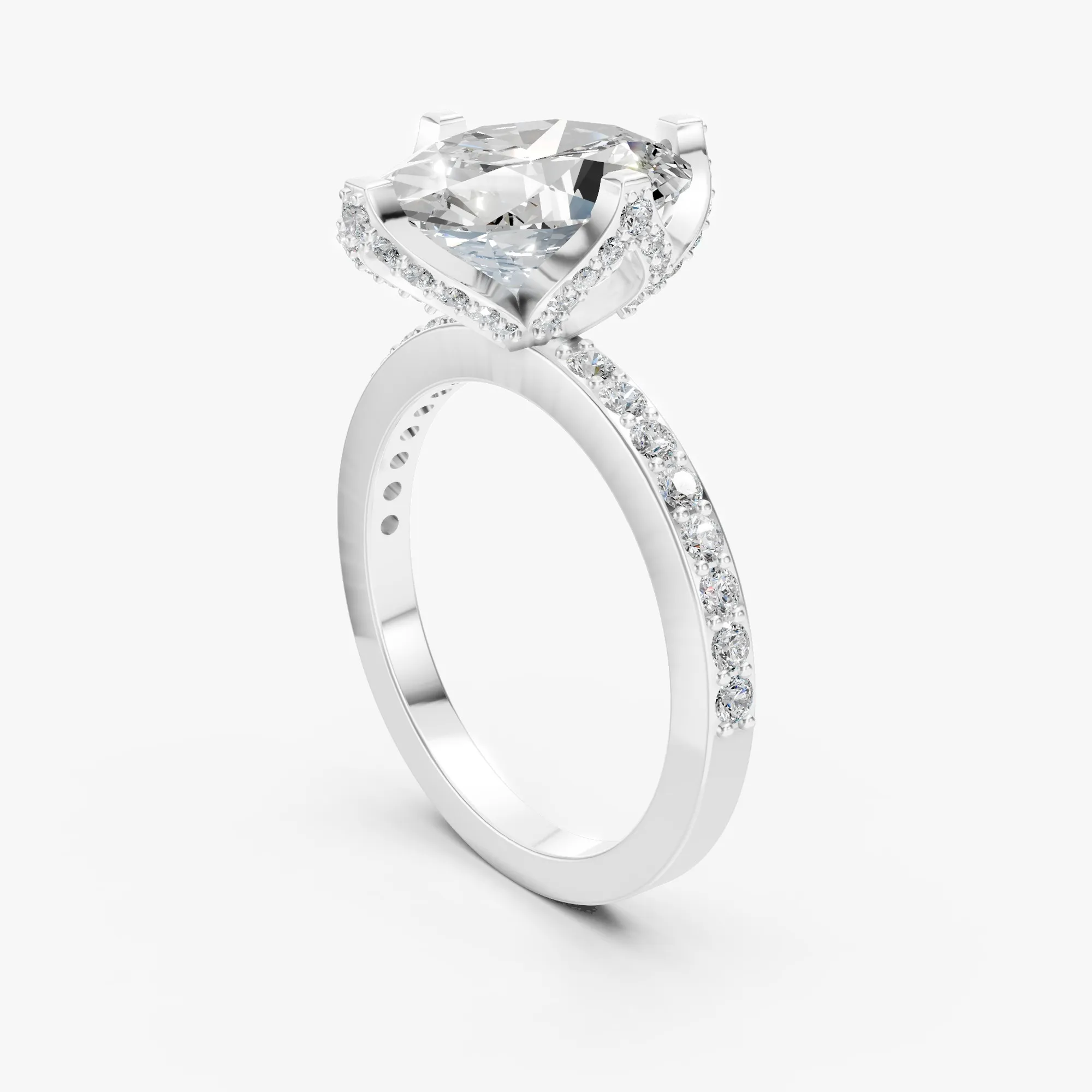 Aura grandiose oval solitaire ring, view 4, enlarged