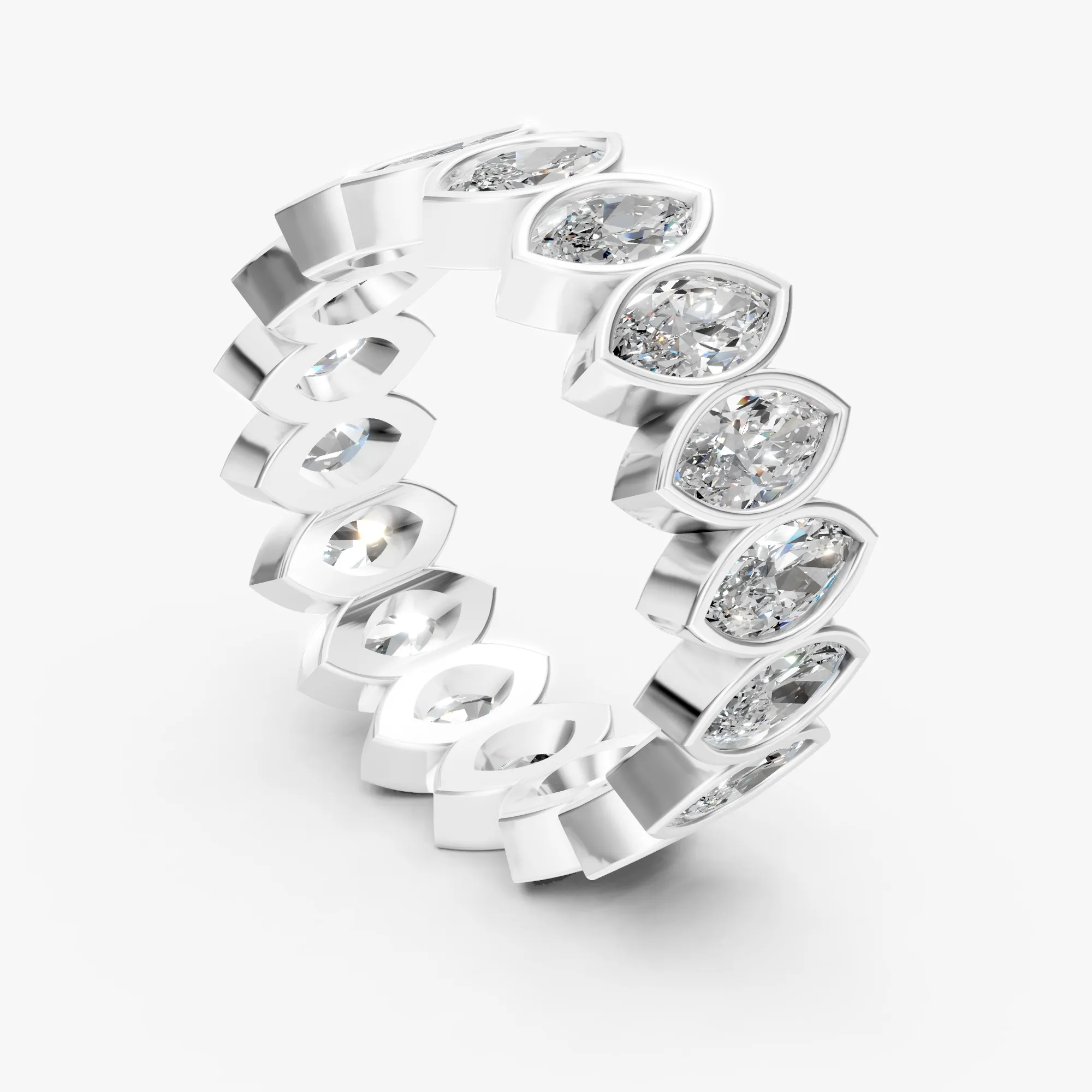 Caelum marquise eternity band, view 3, enlarged