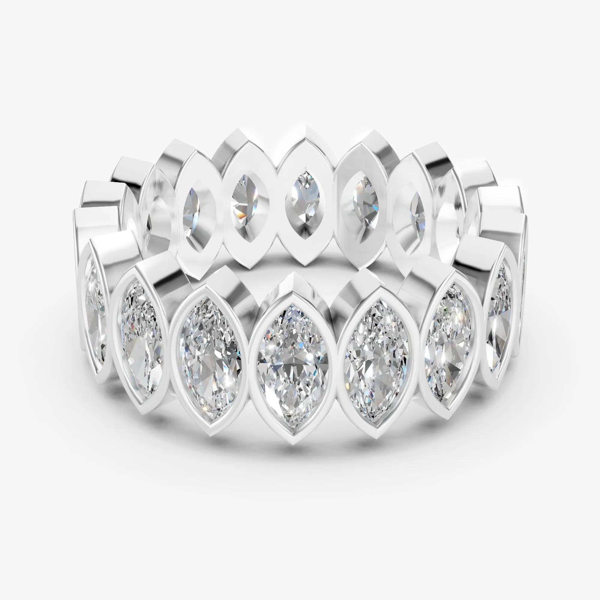 Caelum marquise eternity band, view 1, enlarged