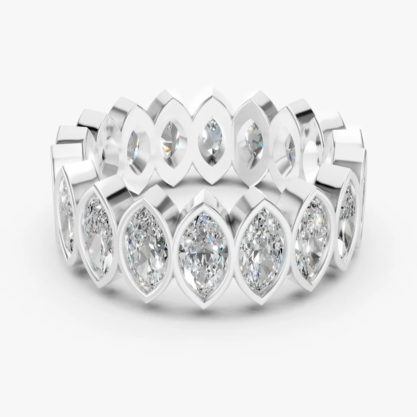 Caelum marquise eternity band, 14k white gold