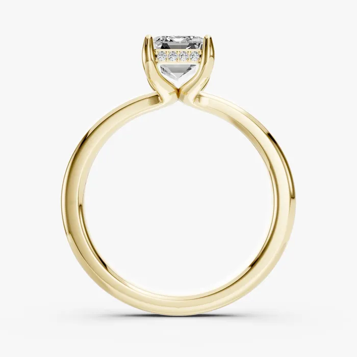 Alba emerald solitaire ring, view 2