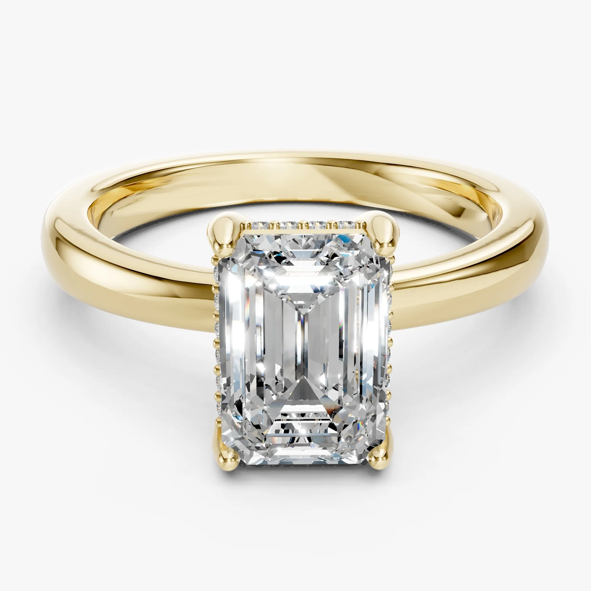 Alba emerald solitaire ring, view 1, enlarged