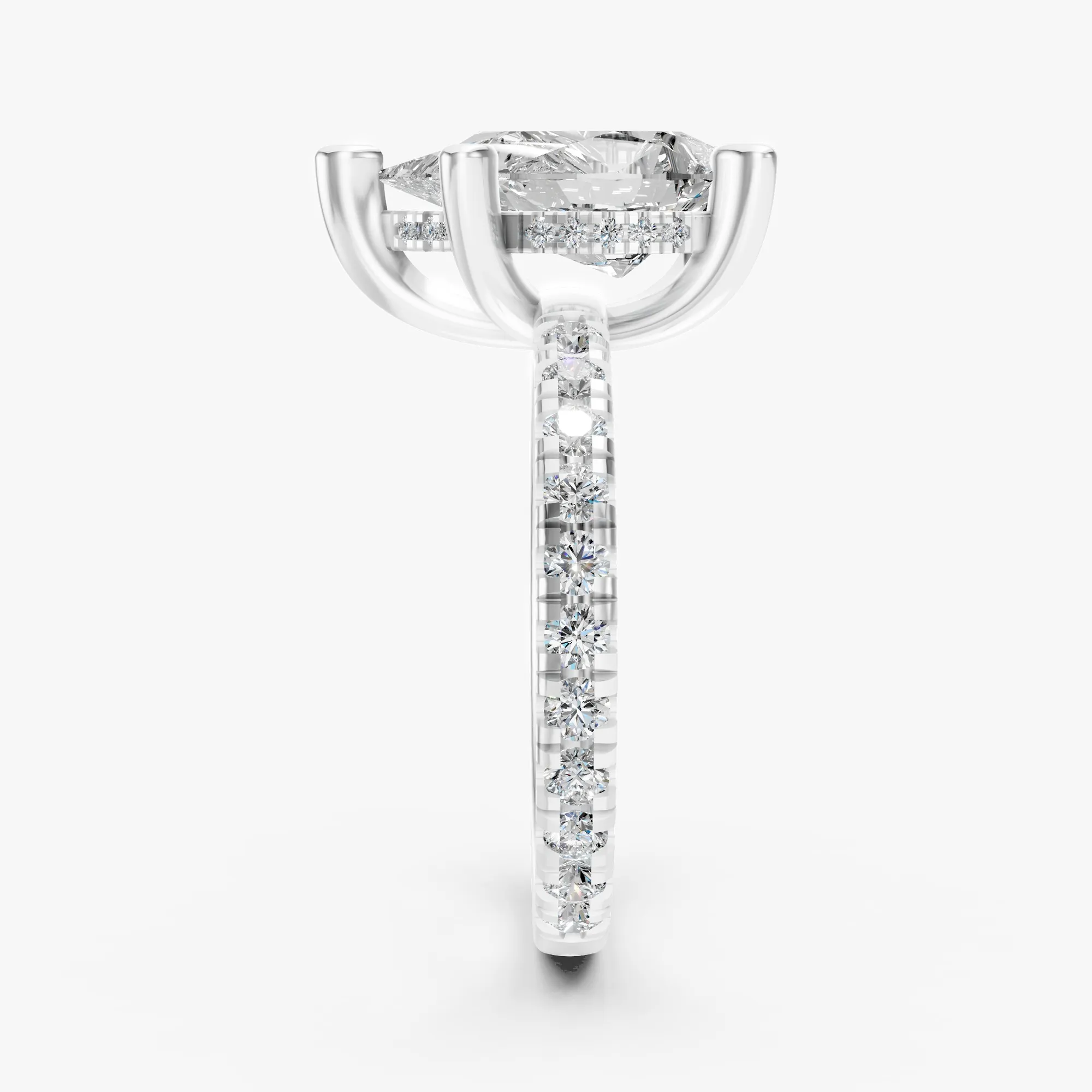 Aura grandiose pear solitaire ring, view 4, enlarged