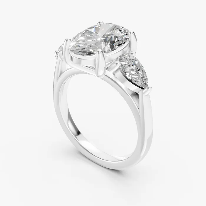 Regalia three stone ring, view 3