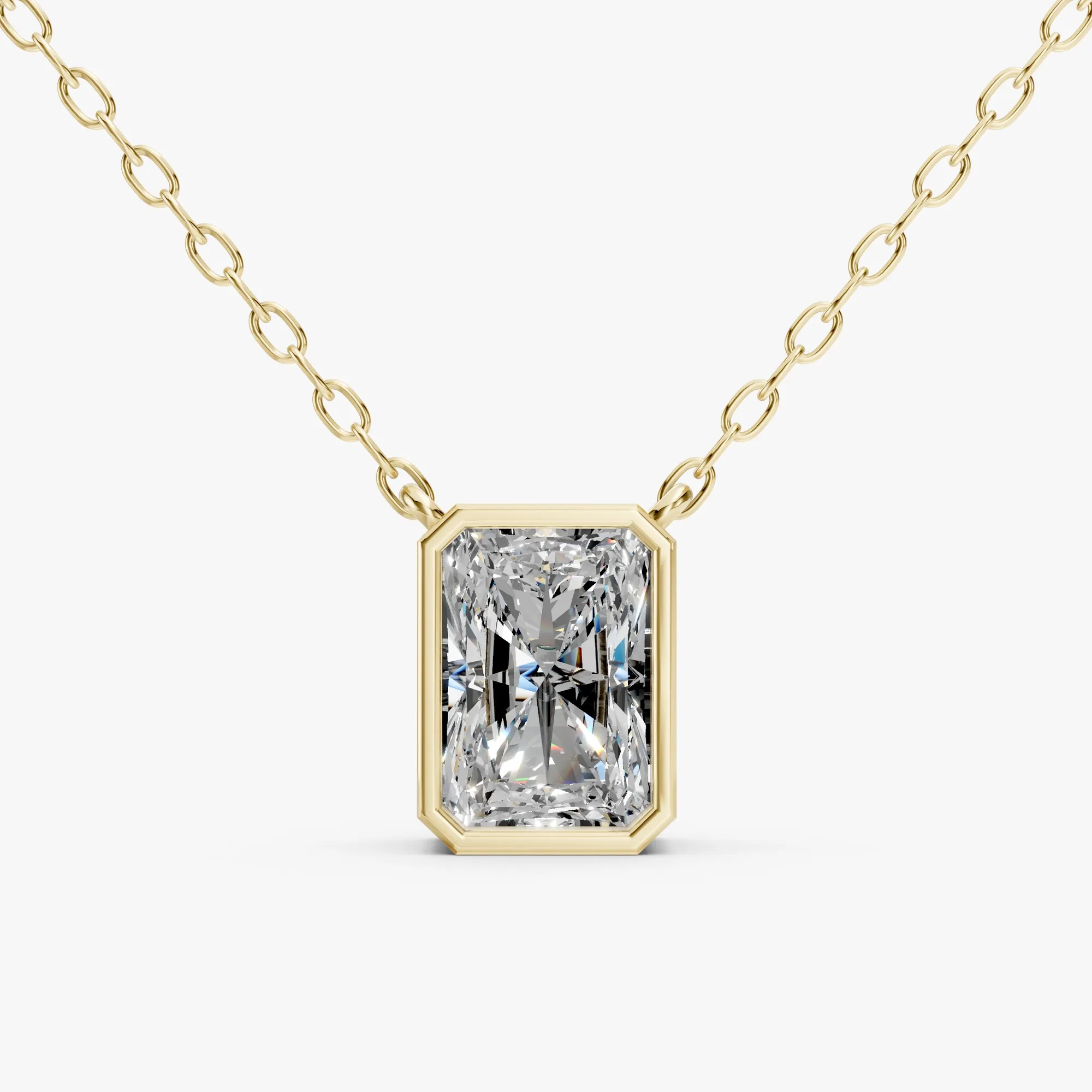 Encompasse radiant solitaire pendant, view 2, enlarged