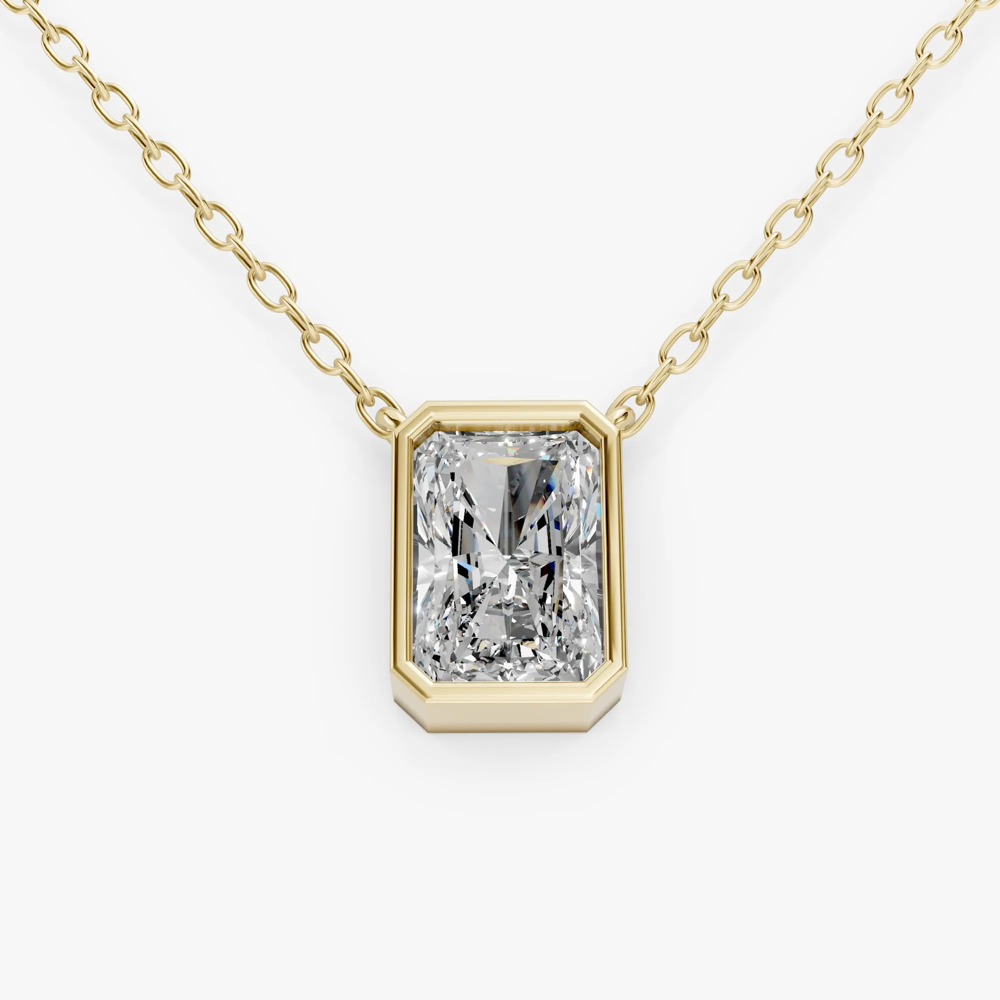 Encompasse radiant solitaire pendant, view 1, enlarged
