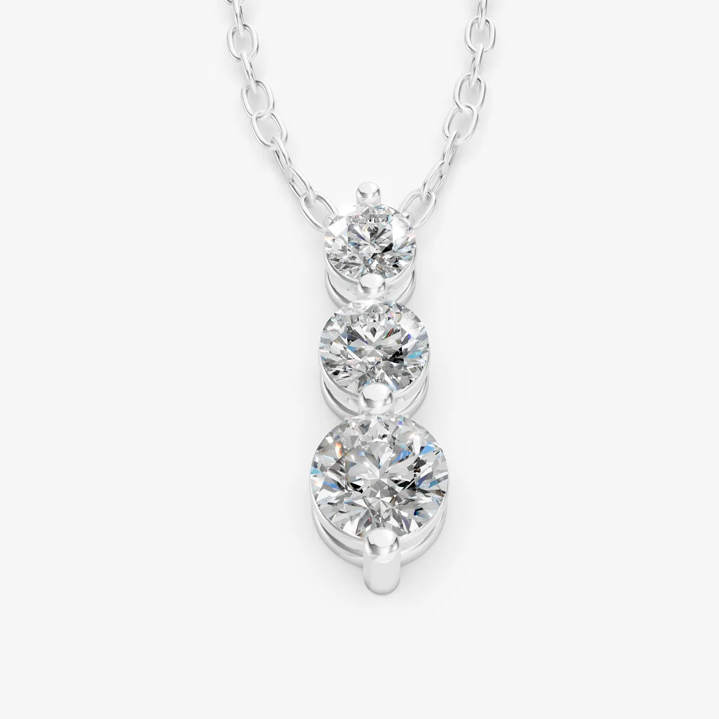 Solstice ascend pendant, 14k white gold