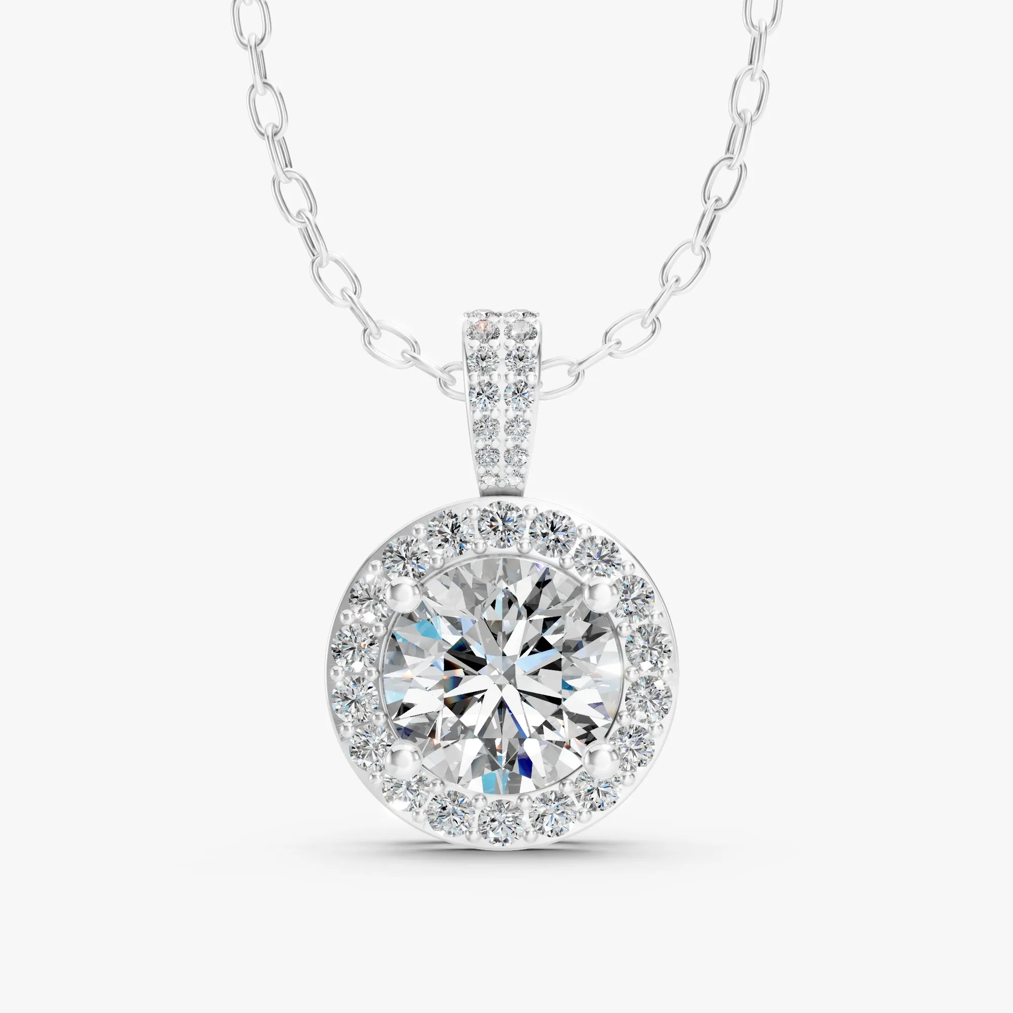 Aura grandiose round pendant, view 3, enlarged