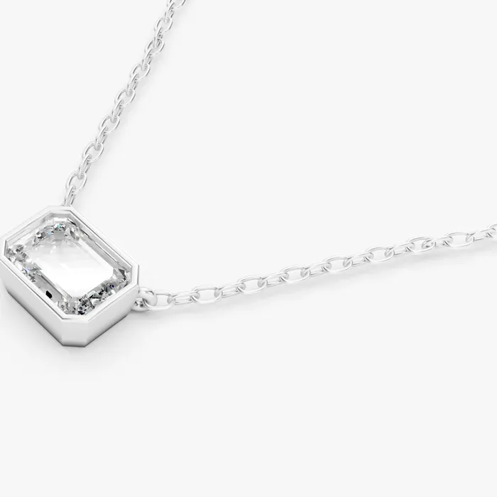 Encompasse emerald solitaire pendant, view 2