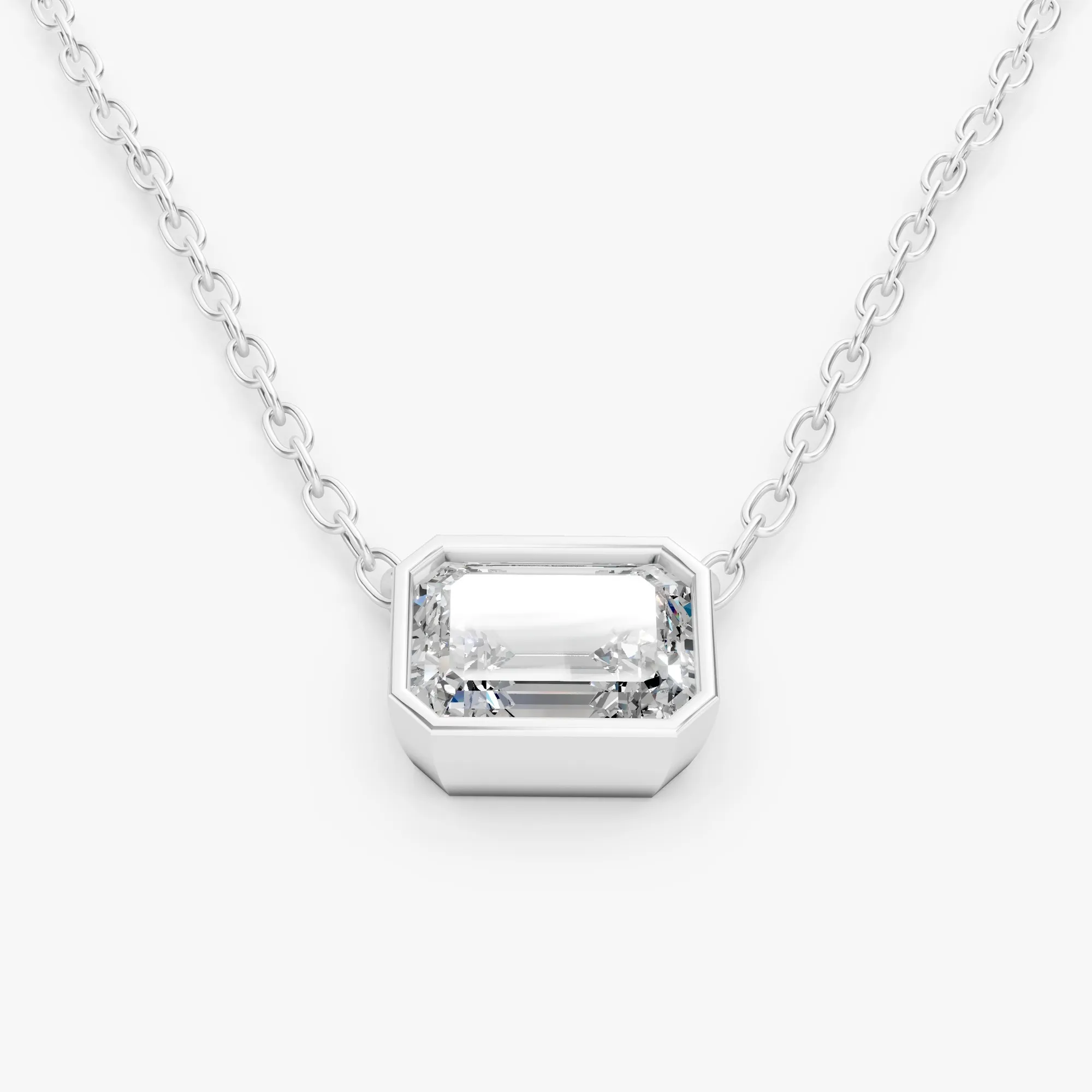 Encompasse emerald solitaire pendant, view 1, enlarged