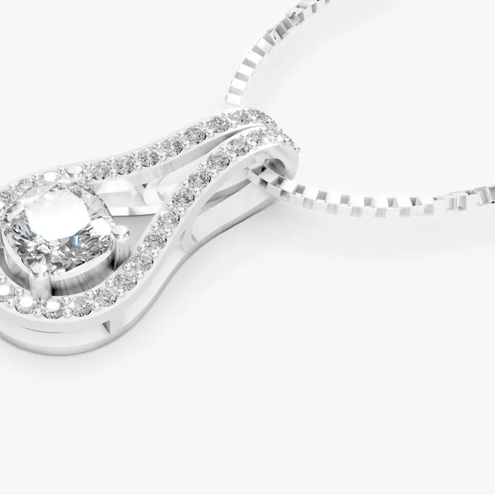 Aura grandiose cushion pendant, view 2