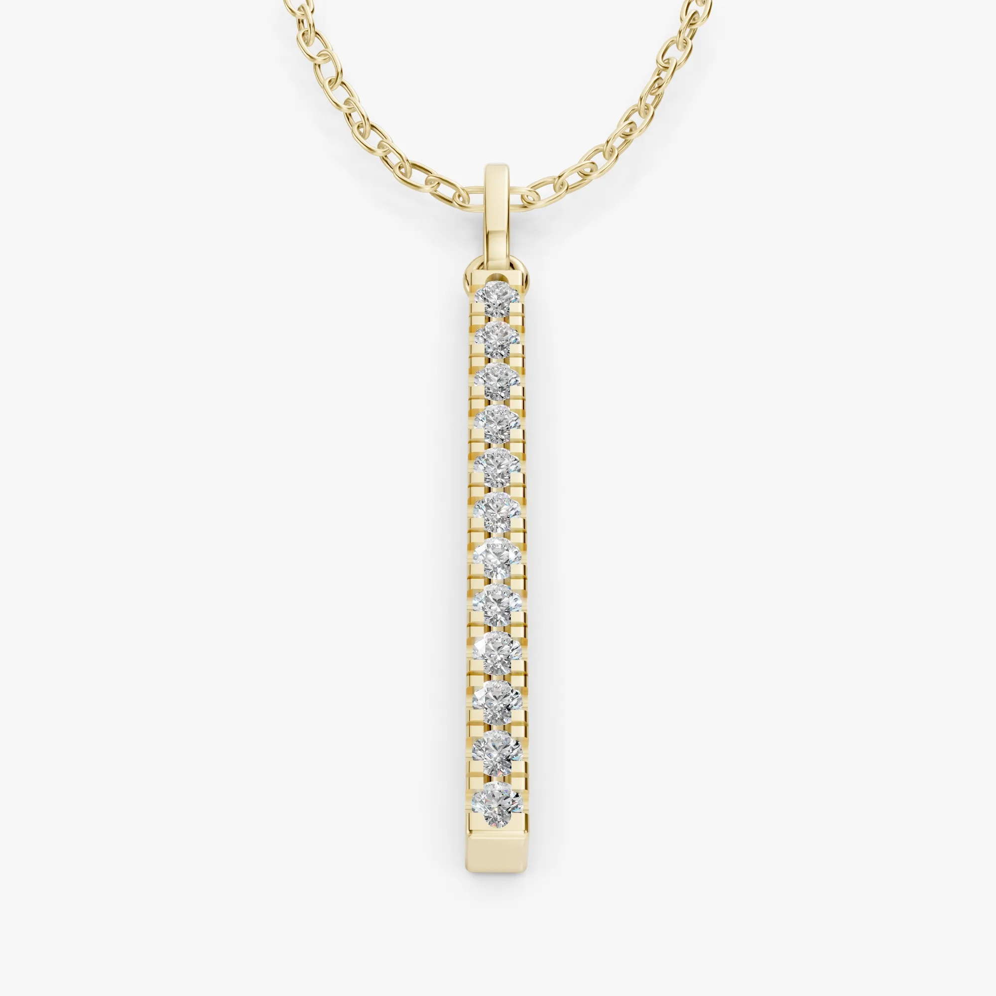 Bar round pendant, view 3, enlarged