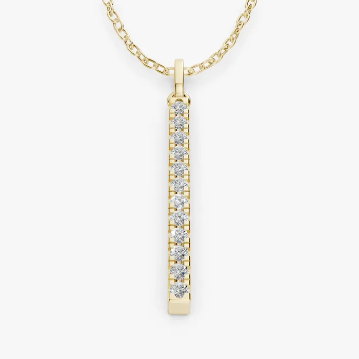 Bar round pendant, view 3