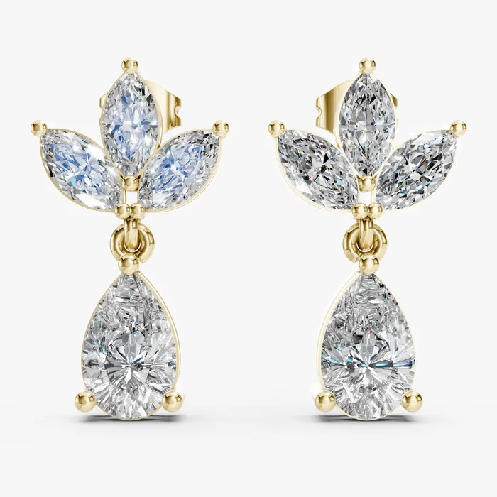 Zenith pear-marquise drops, view 2