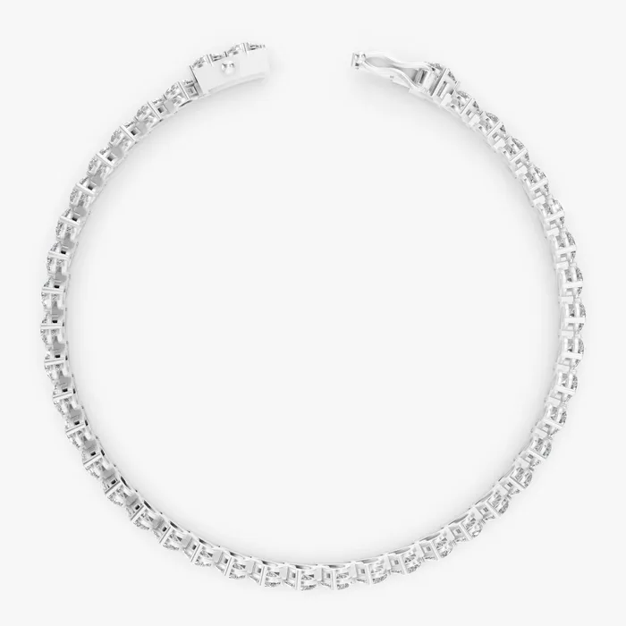Angular pear tennis bracelet, view 2