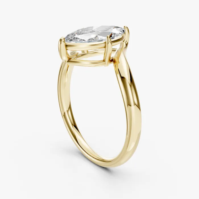 Alba marquise solitaire ring, view 3