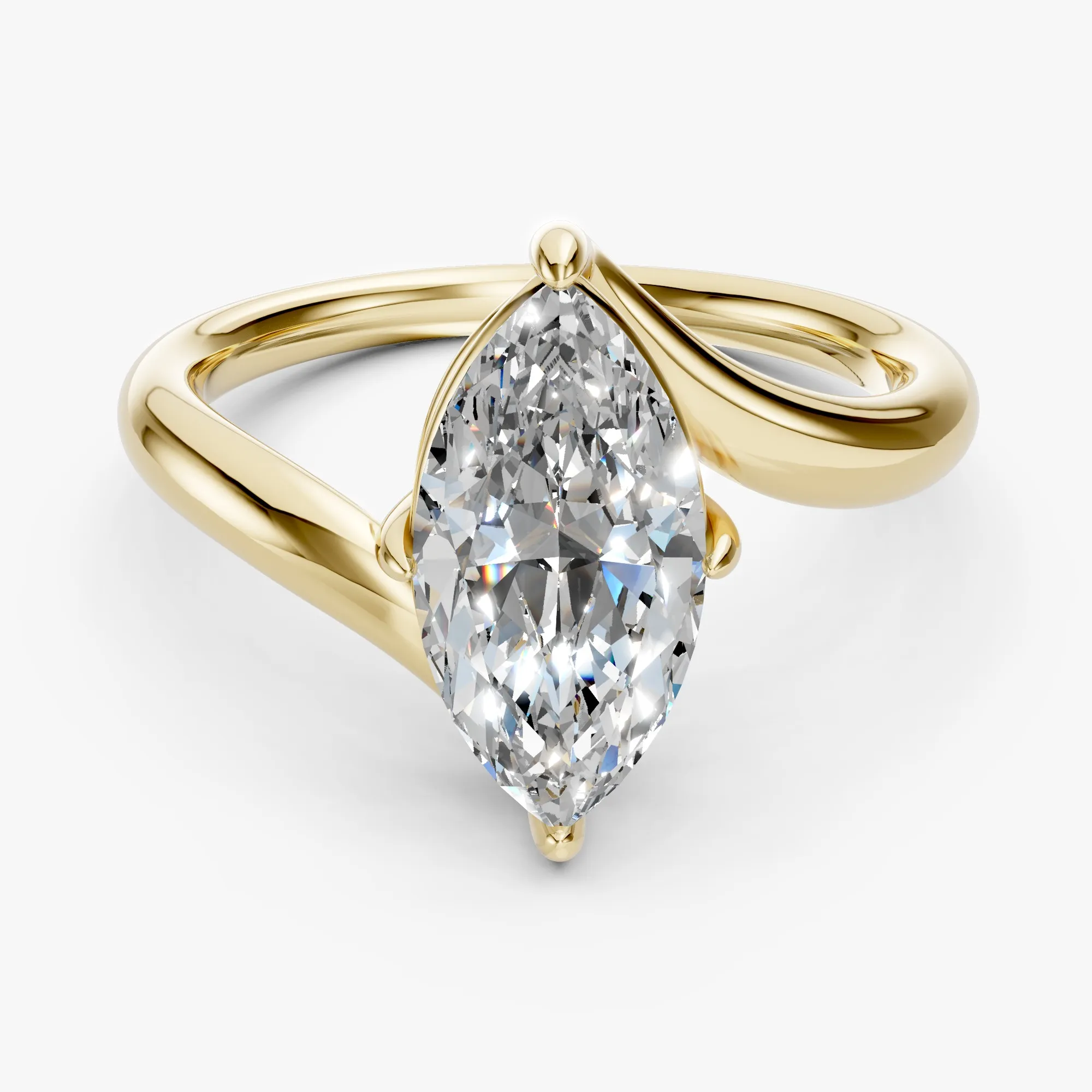 Alba marquise solitaire ring, view 1, enlarged