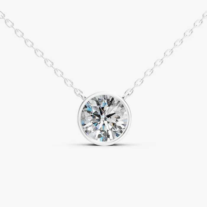 Encompasse grand round solitaire pendant, view 2