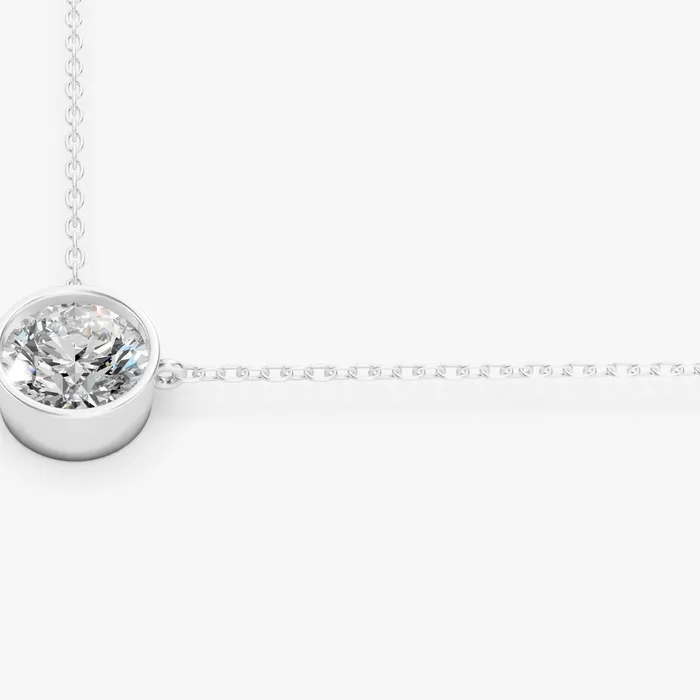 Encompasse grand round solitaire pendant, view 3