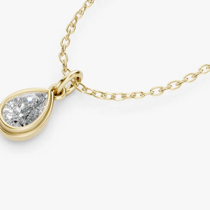 Encompasse dangler pear solitaire pendant, view 2