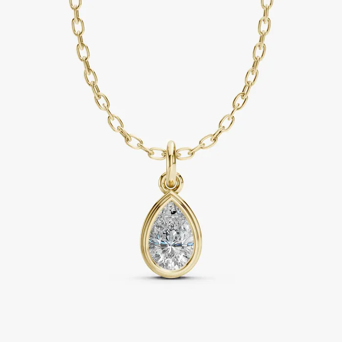 Encompasse dangler pear solitaire pendant, view 3