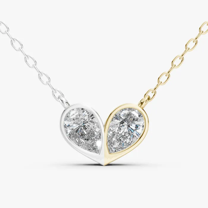 Merged heart pendant, view 2