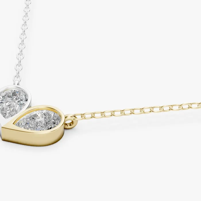 Merged heart pendant, view 3